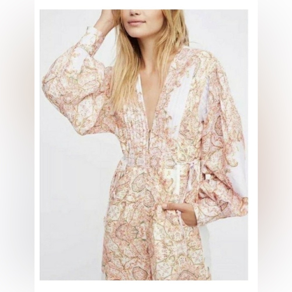 NWOT Free People Blooming Fields Paisley Jumpsuit